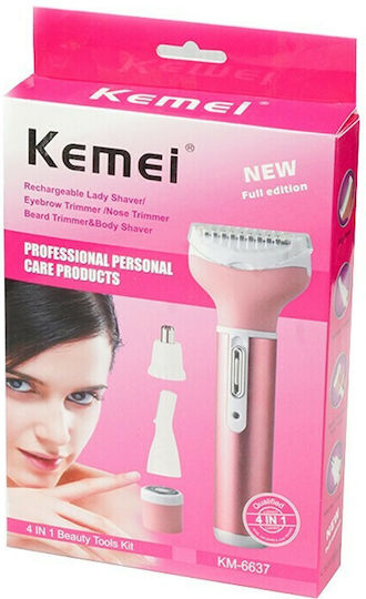 Kemei KM-6637 Ξυριστική Μηχανή Προσώπου / Σώματος Επαναφορτιζόμενη