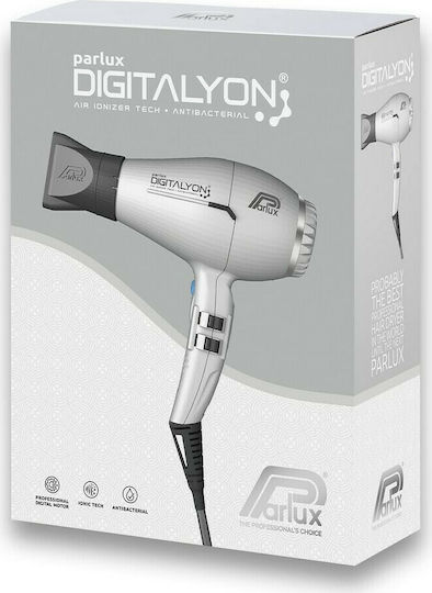 Parlux Digitalyon Ionic Επαγγελματικό Πιστολάκι Μαλλιών 2400W Silver