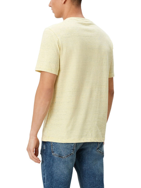 S.Oliver Men's Short Sleeve T-shirt Yellow