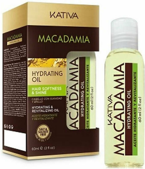 Kativa Macadamia Hydrating Ulei de păr pentru Nutriție 60ml