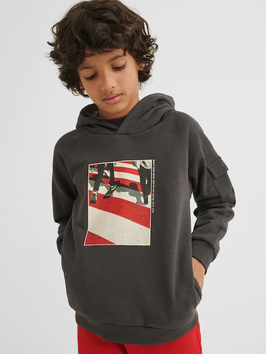 Kids Sweatshirt with Hood Gray Brothers