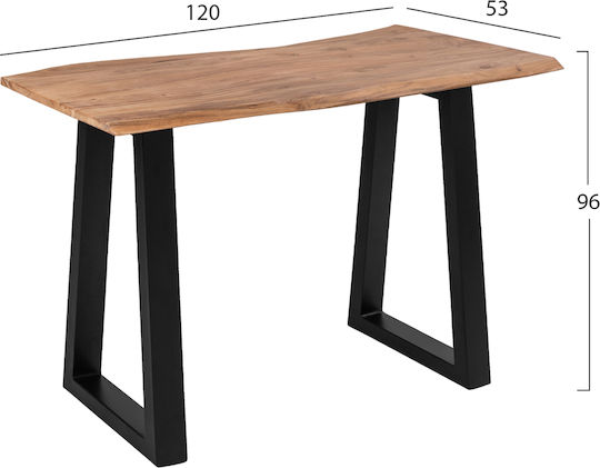 Sofia Slim Κονσόλα από Μασίφ Ξύλο & Μέταλλο Μ120xΠ53xΥ96εκ.