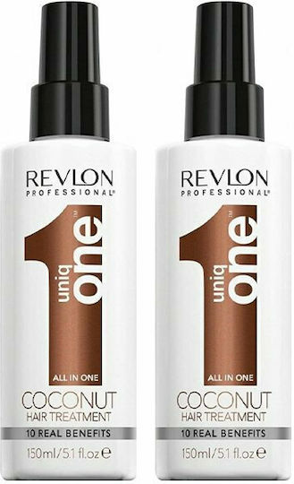 Revlon Uniq One Coconut Hair Lotion for Reconstruction (2x150ml)