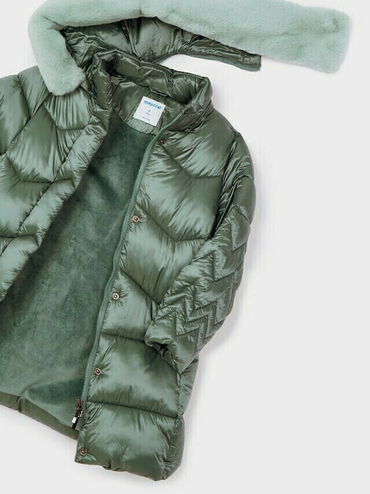 Ecofriends Kinderparkas Lang Mit Kapuze Grün