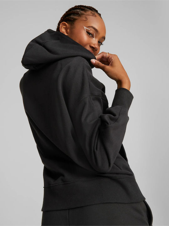 Puma Classics Women's Long Hooded Sweatshirt Black