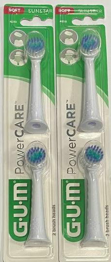 GUM PowerCare Rezerve Capete Periuță Dinți Electrică 2 Bucăți