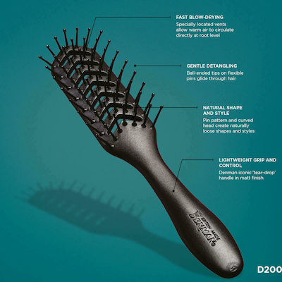 Denman Brush Hair for Hair Styling Black