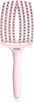 Olivia Garden Fingerbrush Large Brush Hair for Hair Styling White