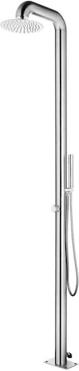 vidaXL Pool Shower 62x62cm Silver