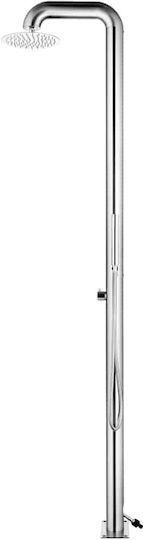 vidaXL Pool Shower 62x62cm Silver
