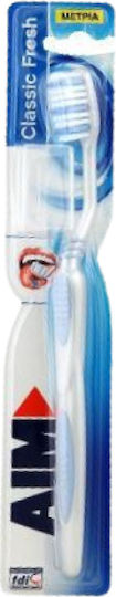 AIM Classic Fresh Οδοντόβουρτσα Medium Γαλάζιο