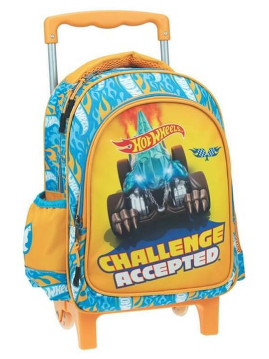 Gim Challenge Accepted Hot Wheels School Bag Trolley Kindergarten Multicolored