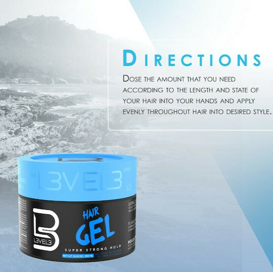 L3vel3 Barber Super Strong Hair Gel 250ml