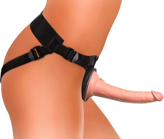 Pipedream King Cock Elite Ultimate Vibrating Silicone Body Dock Kit Harness με Dildo 22cm σε Μαύρο Χρώμα