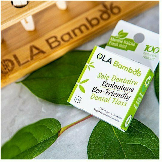Ola Bamboo Umweltfreundlich Gewachst Zahnseide 30m 1Stück
