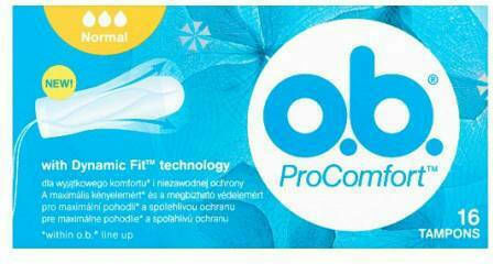 O.B. ProComfort SilkTouch Tampons for Normal Flow 16 pcs