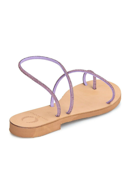 Sandale Casual Damă de Piele Violet