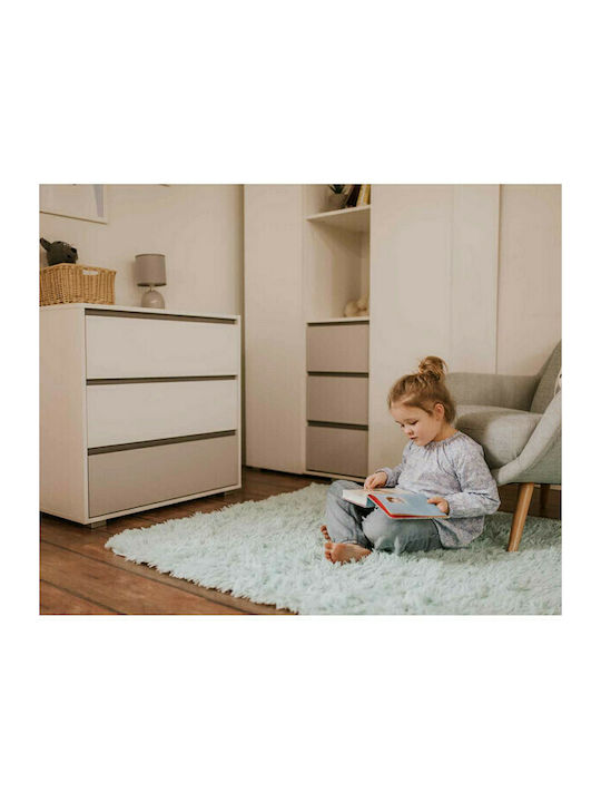 Dalia Baby Wickelkommode mit 3 Schubladen Weiß 80x45x81cm