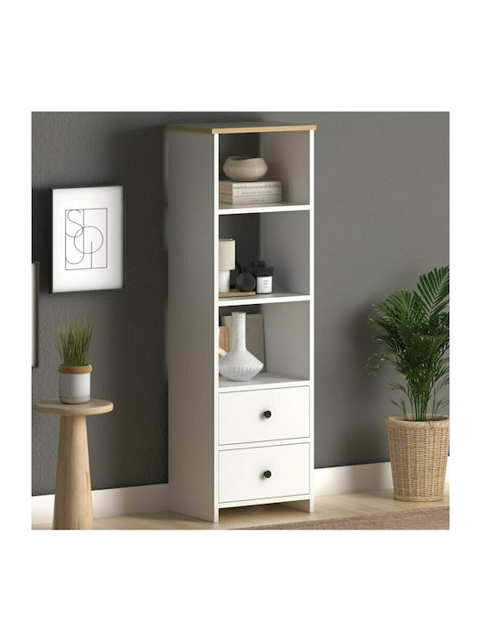 Bookcase Miro White-Oak 42.5x32x140cm