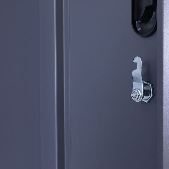 Dulap Metalic cu 4 Dulapuri Antracit Checkmate 90x45x190cm