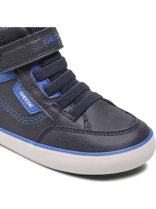 J Gisli B B Kids Sneakers High Anatomic with Scratch Navy Blue