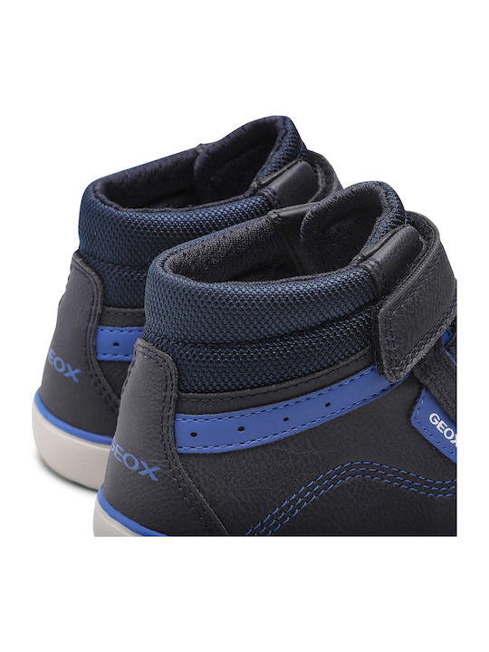 J Gisli B B Kids Sneakers High Anatomic with Scratch Navy Blue
