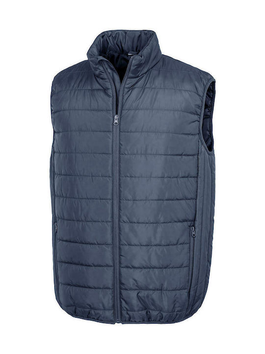 Result Ärmellos Herren Jacke Puffer Marineblau