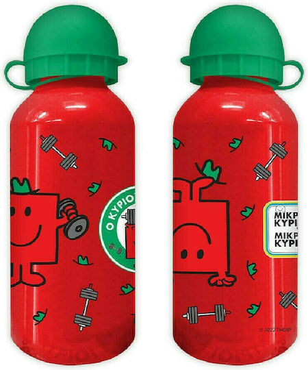 CHartini Poli Mr. Strong Kids Water Bottle Aluminium Red 400ml