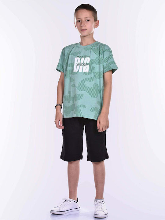 Nek Kids Wear Set pentru copii cu șort Vara 2buc Verde