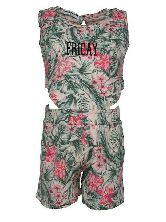 Kinderstoff-Overall-Shorts/Bermudas Mehrfarbig