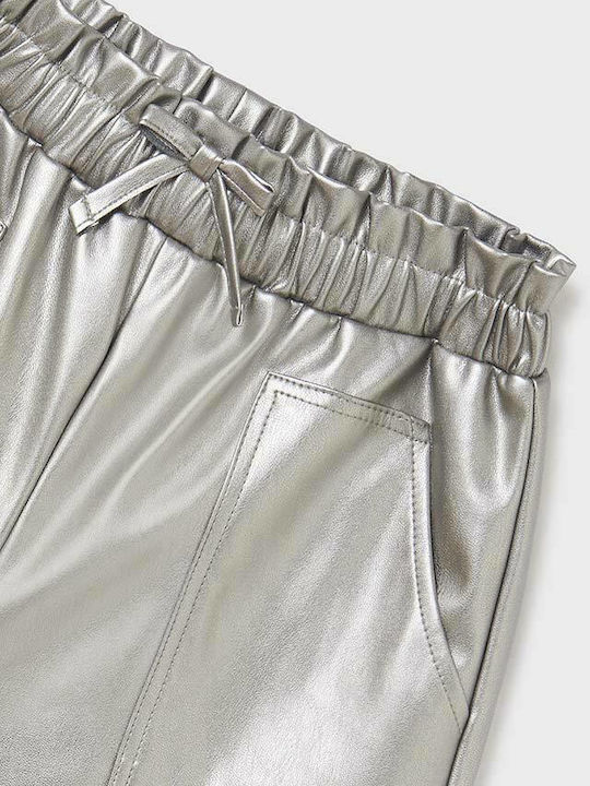 Șort/Salopetă Copii din Material Textil Argintiu