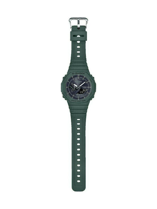 Casio G-Shock Analog/Digital Men's Watch 45mm Solar with Green Rubber Strap