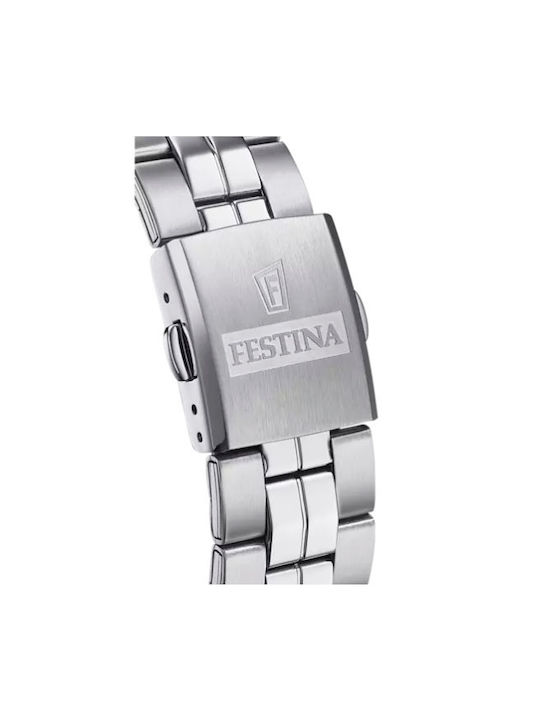 Festina Classic Ρολόι Μπαταρίας με Μεταλλικό Μπρασελέ σε Ασημί χρώμα