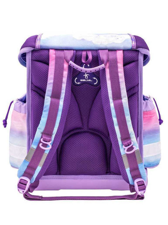 Belmil Beautiful Mermaid School Bag Backpack Elementary, Elementary in Purple color 19lt