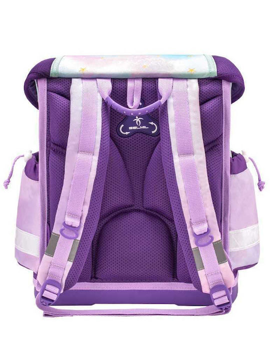 Belmil Unicorn Magic School Bag Backpack Elementary, Elementary in Purple color L32 x W19 x H36cm