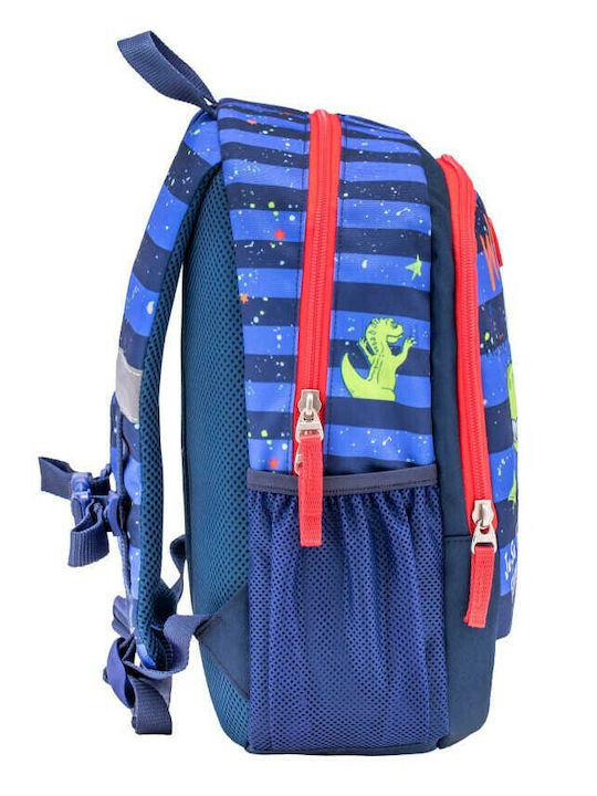 Belmil T-Rex Kiddy School Bag Backpack Elementary, Elementary Blue 12Liters