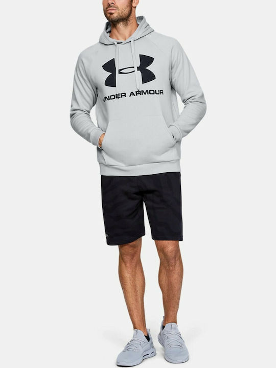 Under Armour Rival Herren Sweatshirt mit Kapuze und Taschen Gray