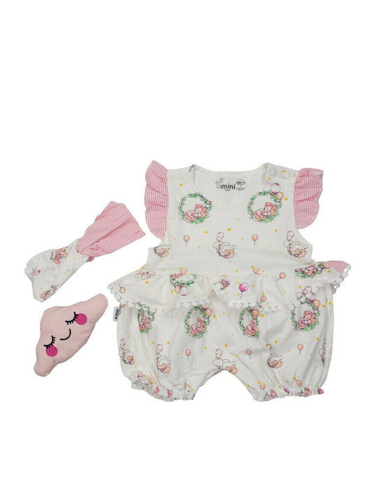 Evita Set Baby Bodysuit White