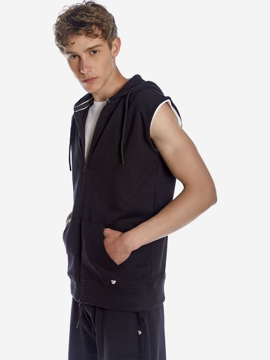Schwarz Kapuzen-Sweatshirt
