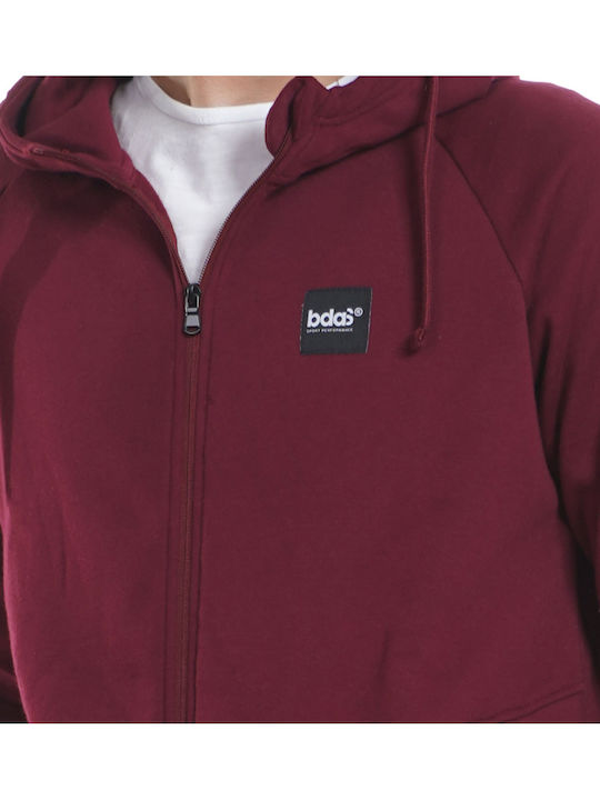 Cardigan With Hood Maroon
