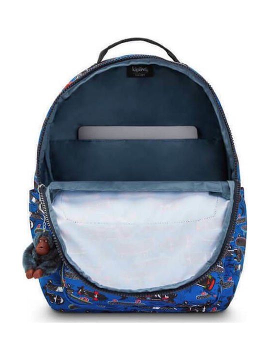 Kipling Seoul Παιδική Τσάντα Πλάτης Μπλε 35x21εκ.