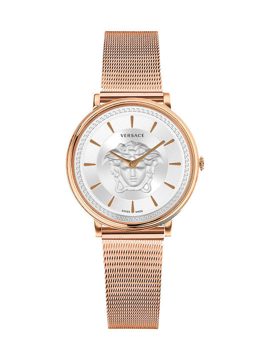 Versace Watch with Pink Gold Metal Bracelet