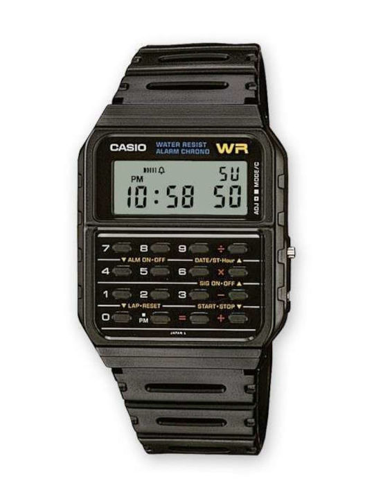 Casio Digital Ceas de Damă cu Negru Curea din Piele