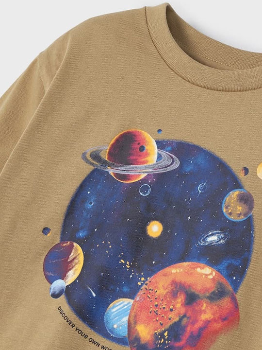 Kids' Shirt Long Sleeve Beige Ecofriends