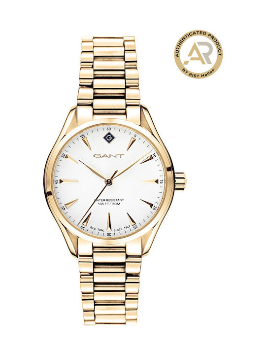 Gant Sharon Damenuhr 34mm Batterie mit Gold Rostfreier Stahlarmband