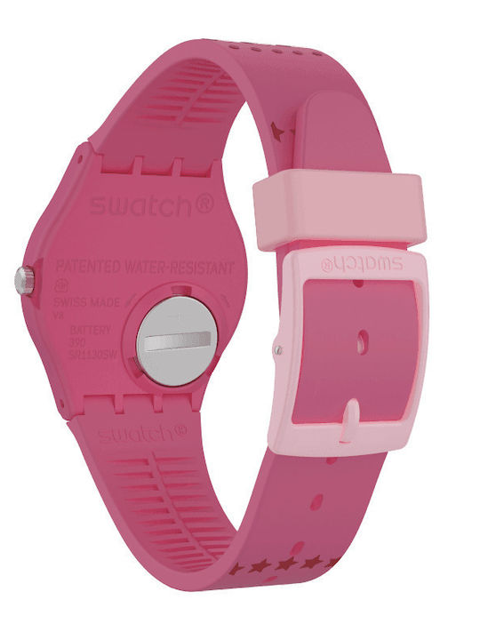 Swatch Swatch Women's Watch with Fuchsia Rubber Strap
