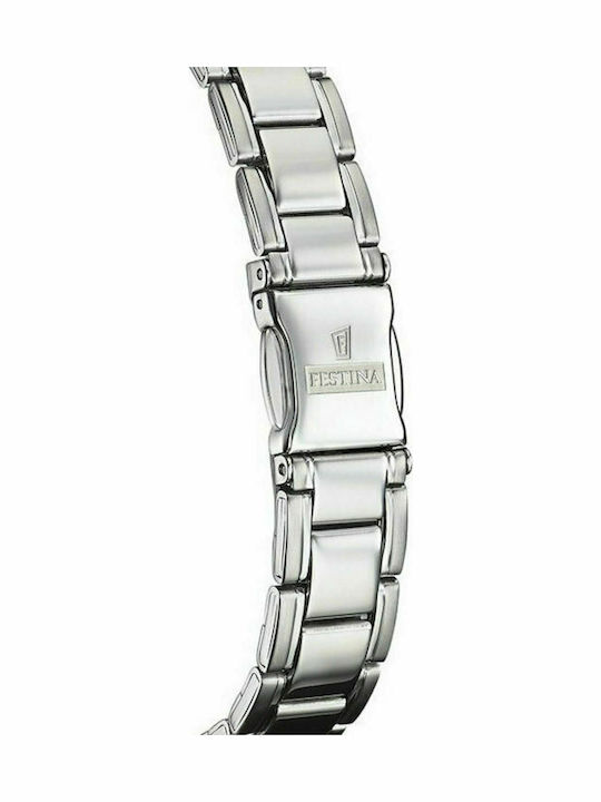 Festina Ρολόι Μπαταρίας με Μεταλλικό Μπρασελέ
