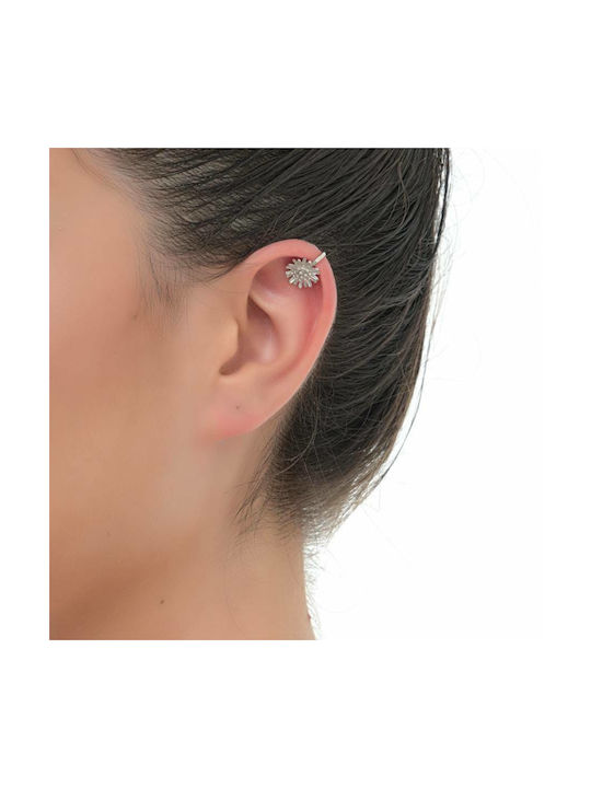 Oxzen Earrings Ear Cuff from Silver