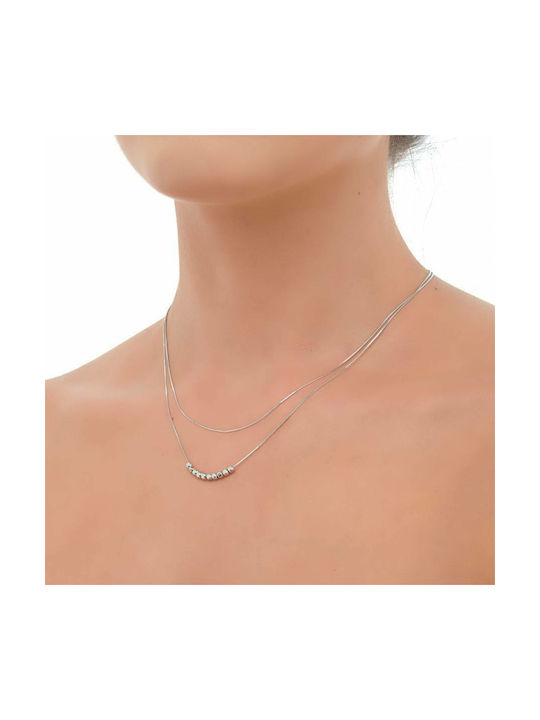 Oxzen Necklace Double from Silver