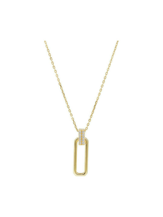 Jcou Unchain Necklace from Gold Plated Silver with Zircon